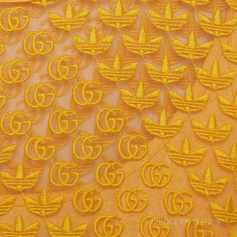 adidas x Gucci联名系列GG薄纱上衣 黄色