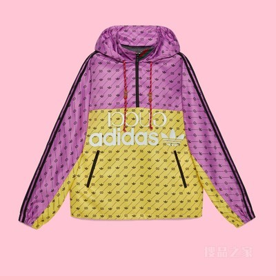 adidas x Gucci联名系列飞行员夹克 黄色和紫色