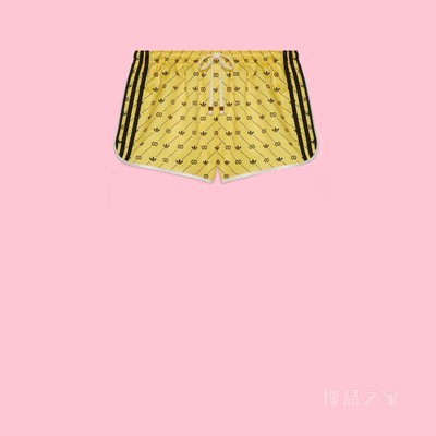 adidas x Gucci联名系列短裤 黄色和黑色