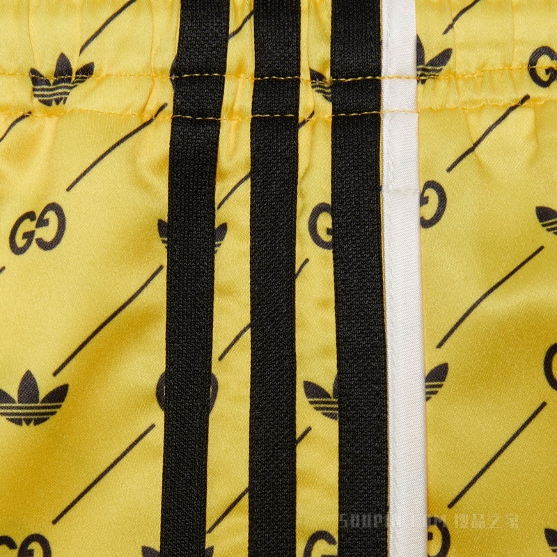 adidas x Gucci联名系列短裤 黄色和黑色