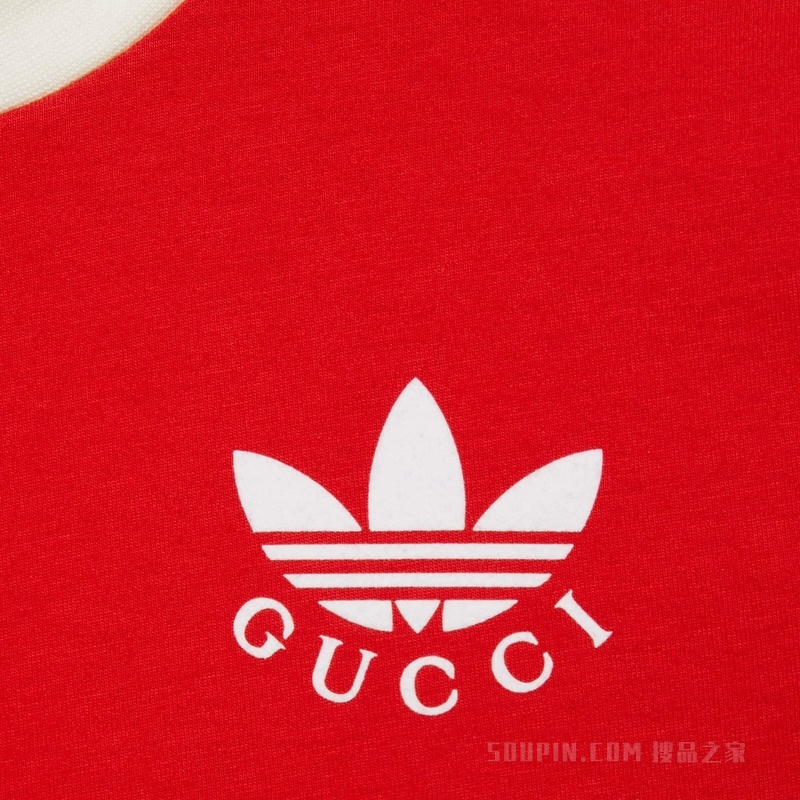 adidas x Gucci联名系列T恤连衣裙 红色