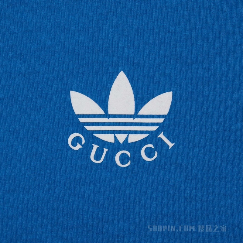 adidas x Gucci联名系列T恤连衣裙 钴蓝色