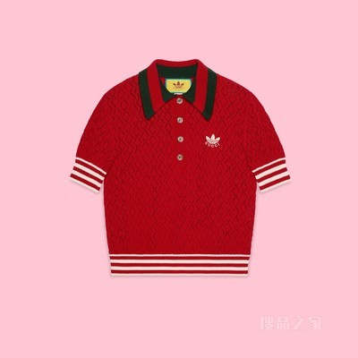 adidas x Gucci联名系列棉质Polo衫 红色