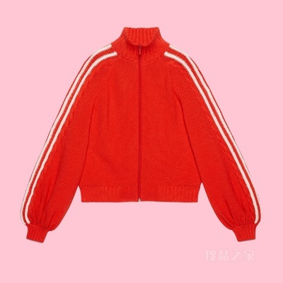 adidas x Gucci联名系列拉链夹克 红色