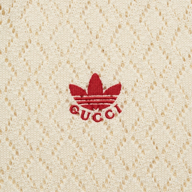 adidas x Gucci联名系列棉质Polo衫 白色