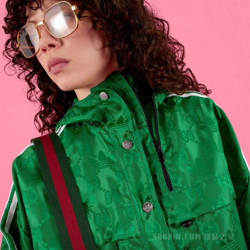 adidas x Gucci联名系列飞行员夹克 绿色