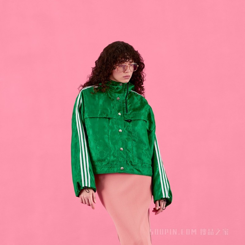 adidas x Gucci联名系列飞行员夹克 绿色