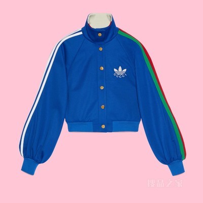 adidas x Gucci联名系列短款夹克 钴蓝色
