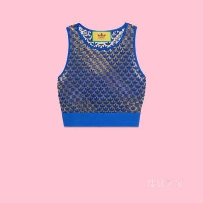 adidas x Gucci联名系列GG薄纱上衣 蓝色