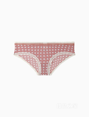 Calvin Klein 22春夏新款女士性感蕾丝循环LOGO透气半包臀三角内裤QD3767