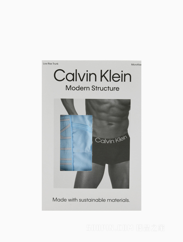 Calvin Klein 22春夏男士时尚醒目提花LOGO低腰轻薄透气平角内裤NB2974