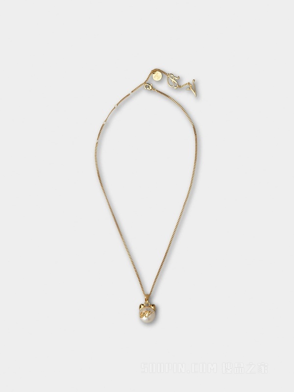 Roger Vivier】Pearl Cat金属项链金色REWCO900100AGKG203-搜品之家