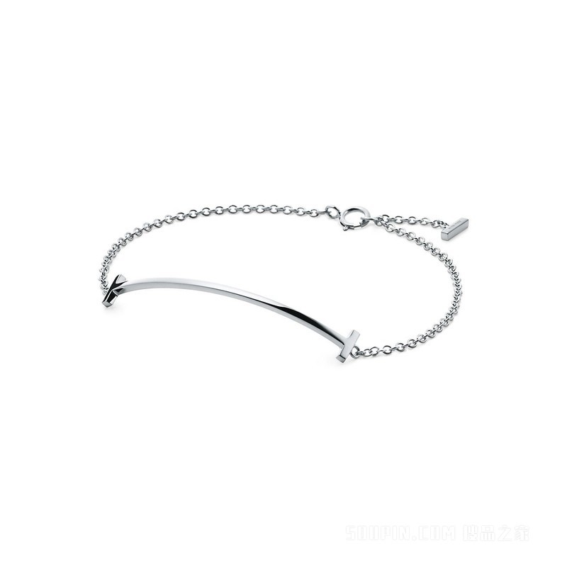 Tiffany T 系列 18K 白金 Smile 手链