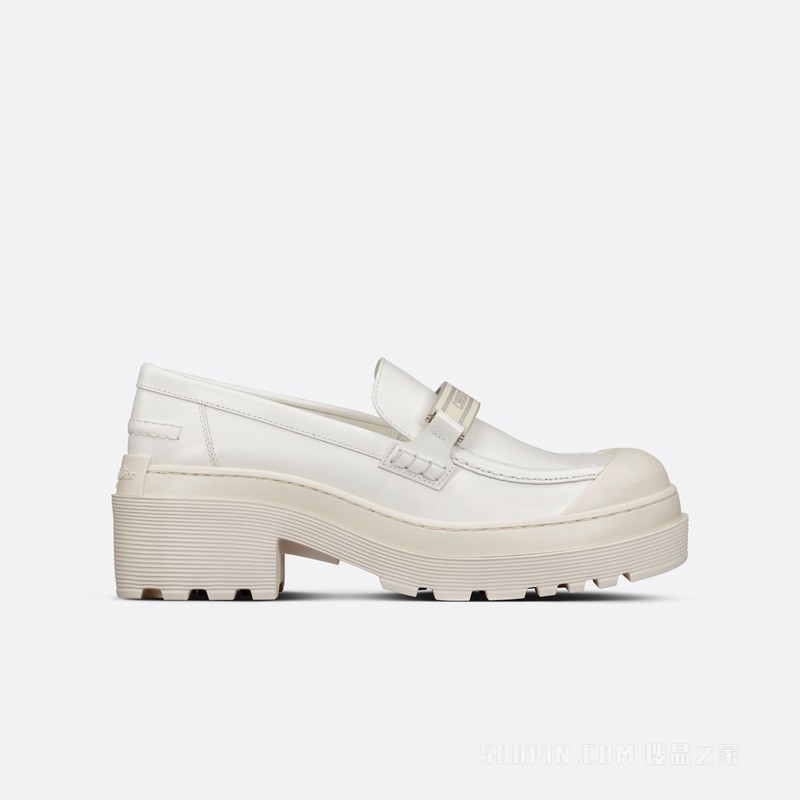 Dior Code 乐福鞋 白色磨砂牛皮革