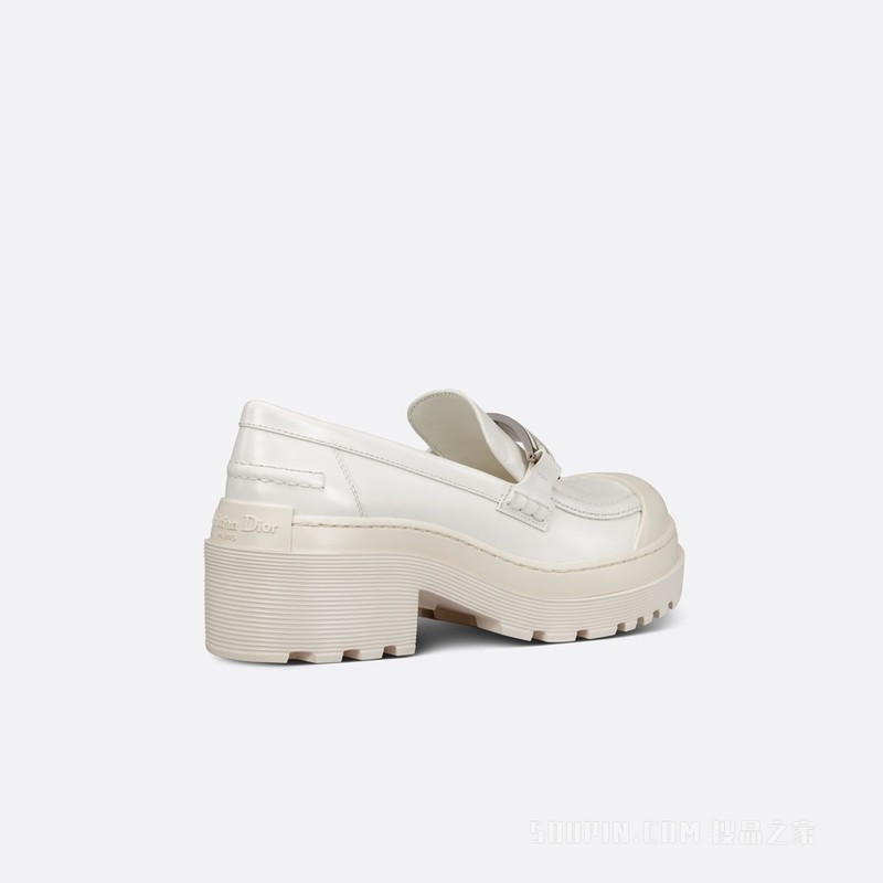 Dior Code 乐福鞋 白色磨砂牛皮革