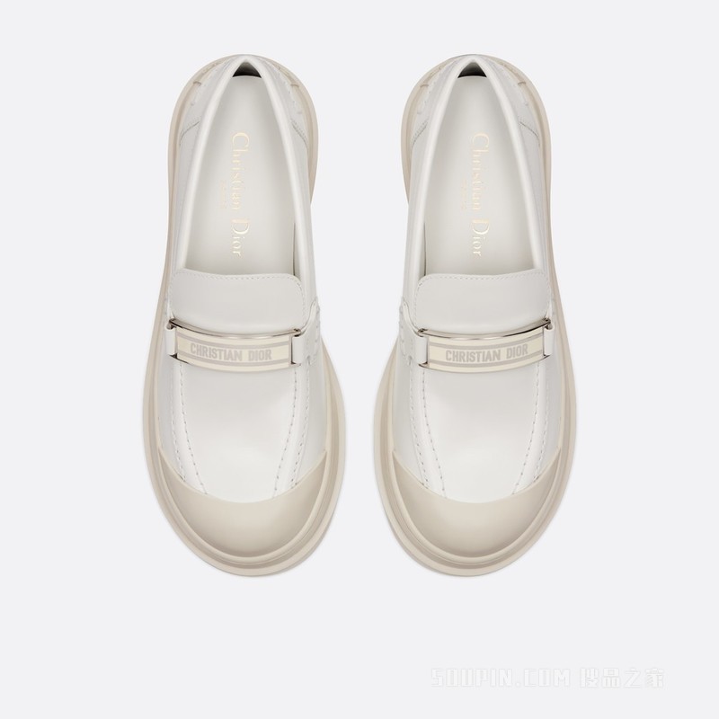 Dior Code 乐福鞋 白色磨砂牛皮革