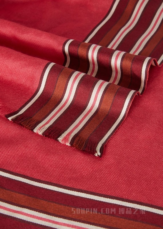 The Suitcase Stripe 斗篷 桑蚕丝, 羊绒