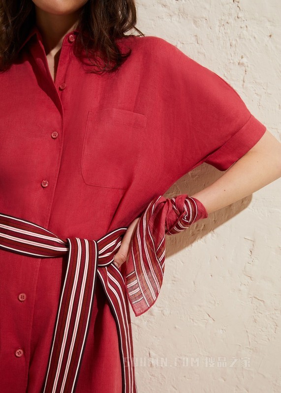 The Suitcase Stripe 方巾 亚麻