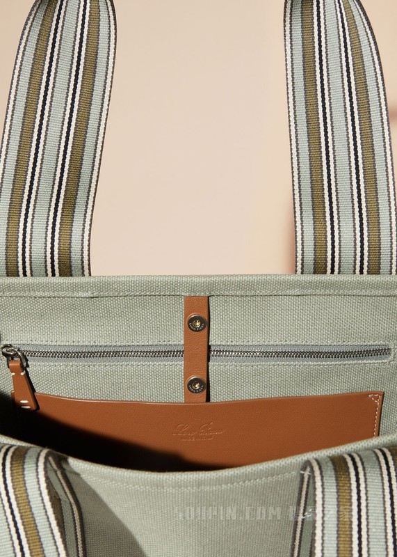 The Suitcase Stripe 托特包 棉 , 亚麻