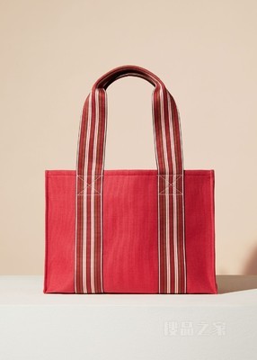 The Suitcase Stripe 托特包 棉 , 亚麻