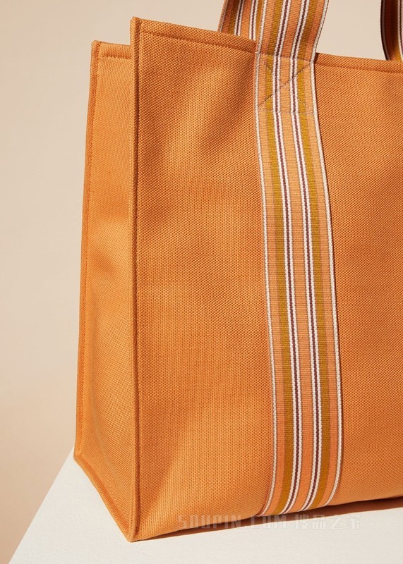 The Suitcase Stripe 托特包 棉 , 亚麻