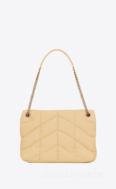 PUFFER中号绗缝羊皮革链条包