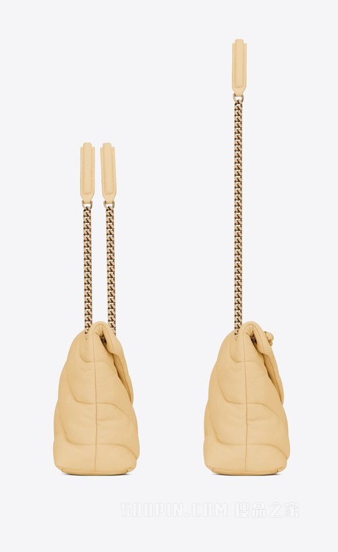 PUFFER中号绗缝羊皮革链条包