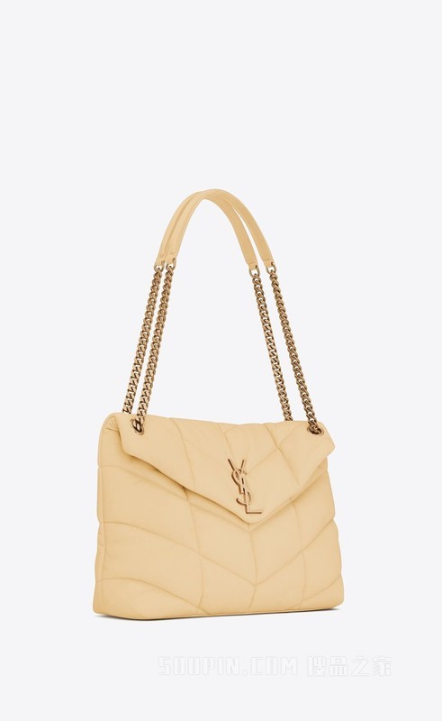 PUFFER中号绗缝羊皮革链条包