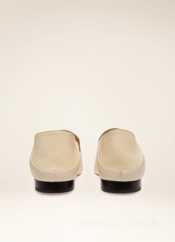 Darcie 骨白色皮革乐福鞋