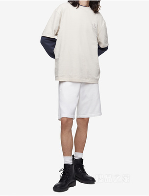 Calvin Klein 22春夏新款男士休闲纯棉圆领刺绣LOGO短袖T恤40HM229