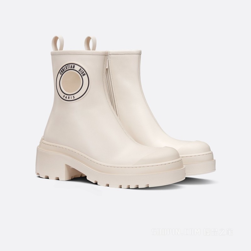 Dior Symbol 及踝靴 白色柔软牛皮革
