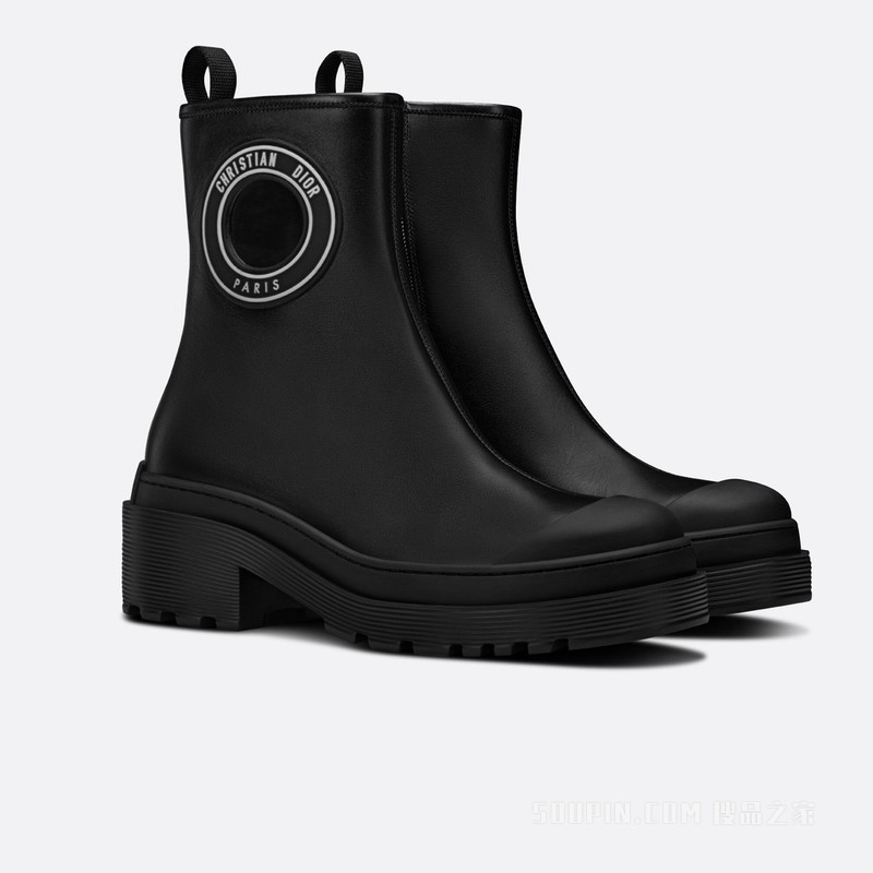 Dior Symbol 及踝靴 黑色柔软牛皮革