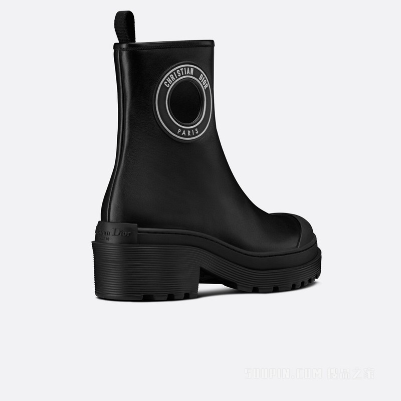 Dior Symbol 及踝靴 黑色柔软牛皮革