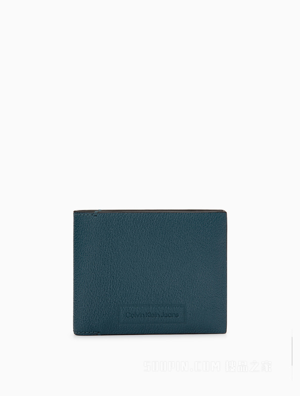 Calvin Klein 22初秋男士商务压纹LOGO多卡位短款折叠卡包票夹HP1814