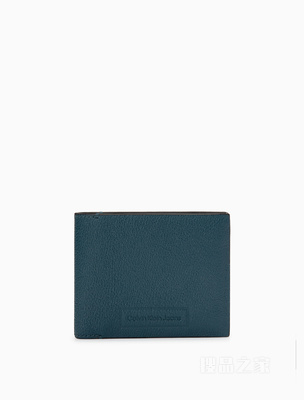 Calvin Klein 22初秋男士商务压纹LOGO多卡位短款折叠卡包票夹HP1814