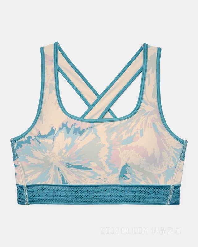 女士Armour Crossback印花运动内衣—中强度