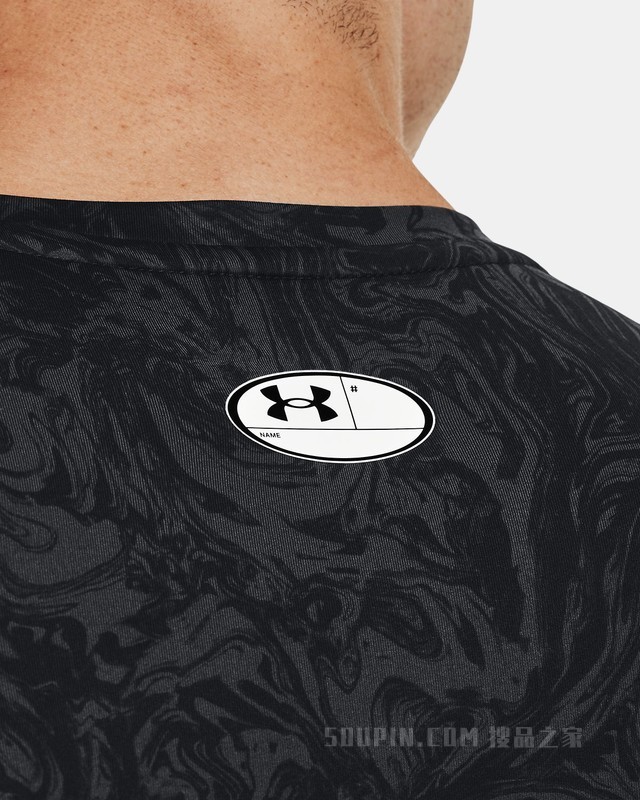 男士HeatGear® Armour印花短袖紧身衣