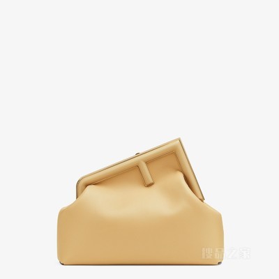 Fendi First中号手袋 沙色皮革手袋