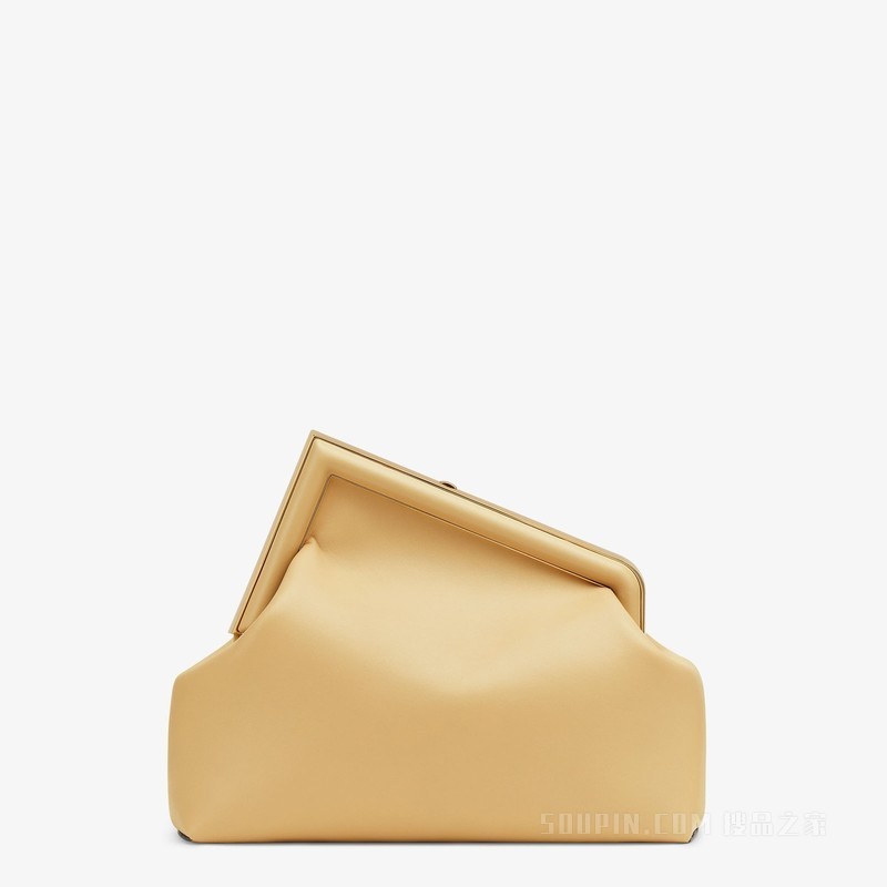 Fendi First中号手袋 沙色皮革手袋