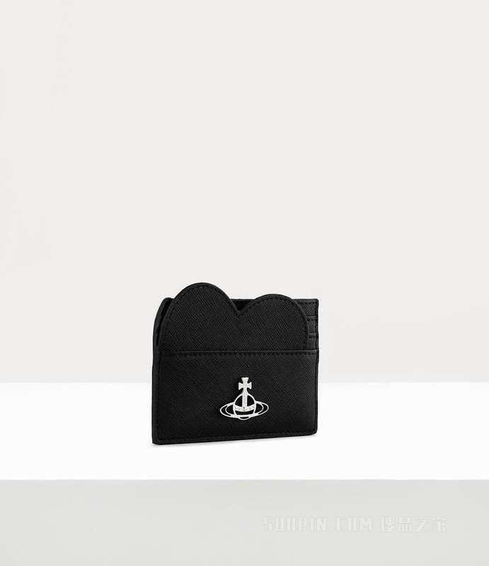 Saffiano Heart Card Holder