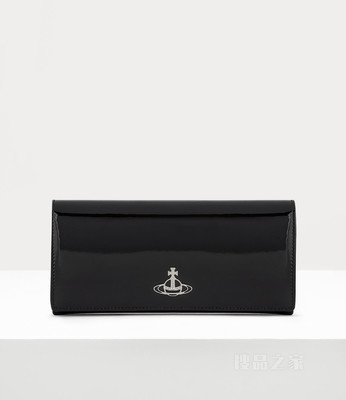 Shiny Patent Long Card Holder