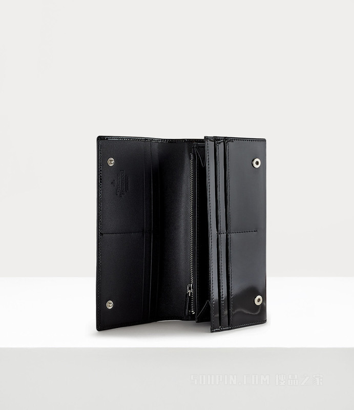 Shiny Patent Long Card Holder