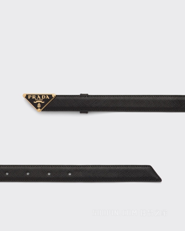 Saffiano 皮革腰带