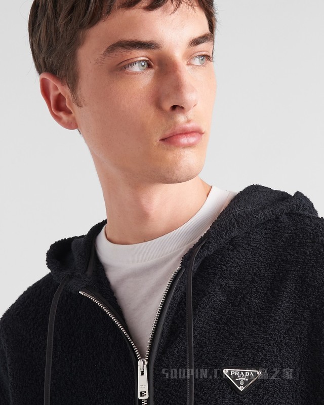 毛圈织物连帽外套