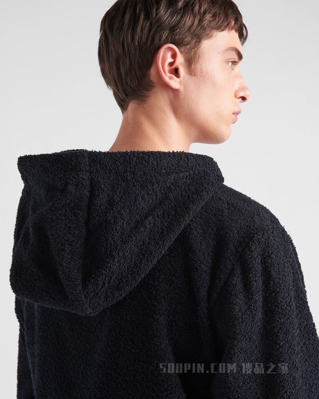 毛圈织物连帽外套