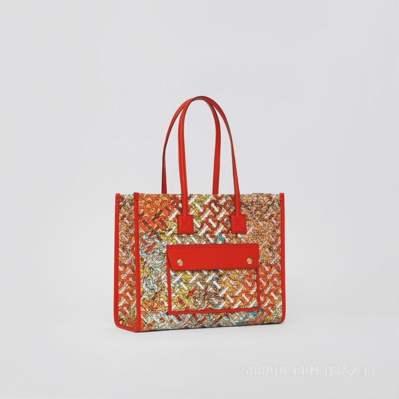 Freya 小号专属标识地图印花皮革芙蕾雅托特包 (多色) - 女士