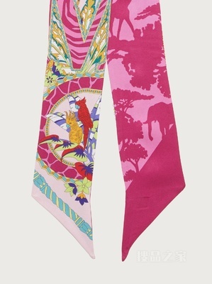 AMO印花桑蚕丝窄带束发带