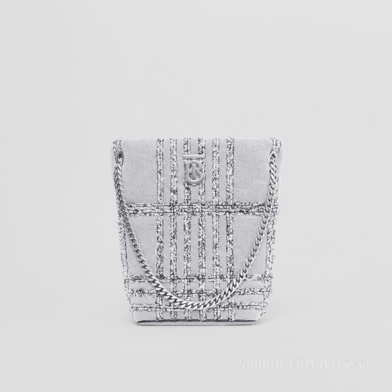 Lola - 小号针刺棉帆布萝纳水桶包 (黑色 / 白色) - 女士