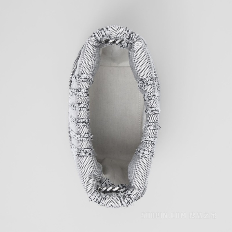 Lola - 小号针刺棉帆布萝纳水桶包 (黑色 / 白色) - 女士