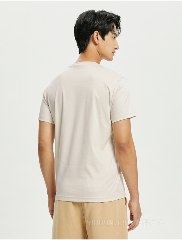 Calvin Klein 22春夏新款男士时尚纯棉透气拼色LOGO绣印短袖T恤J320569